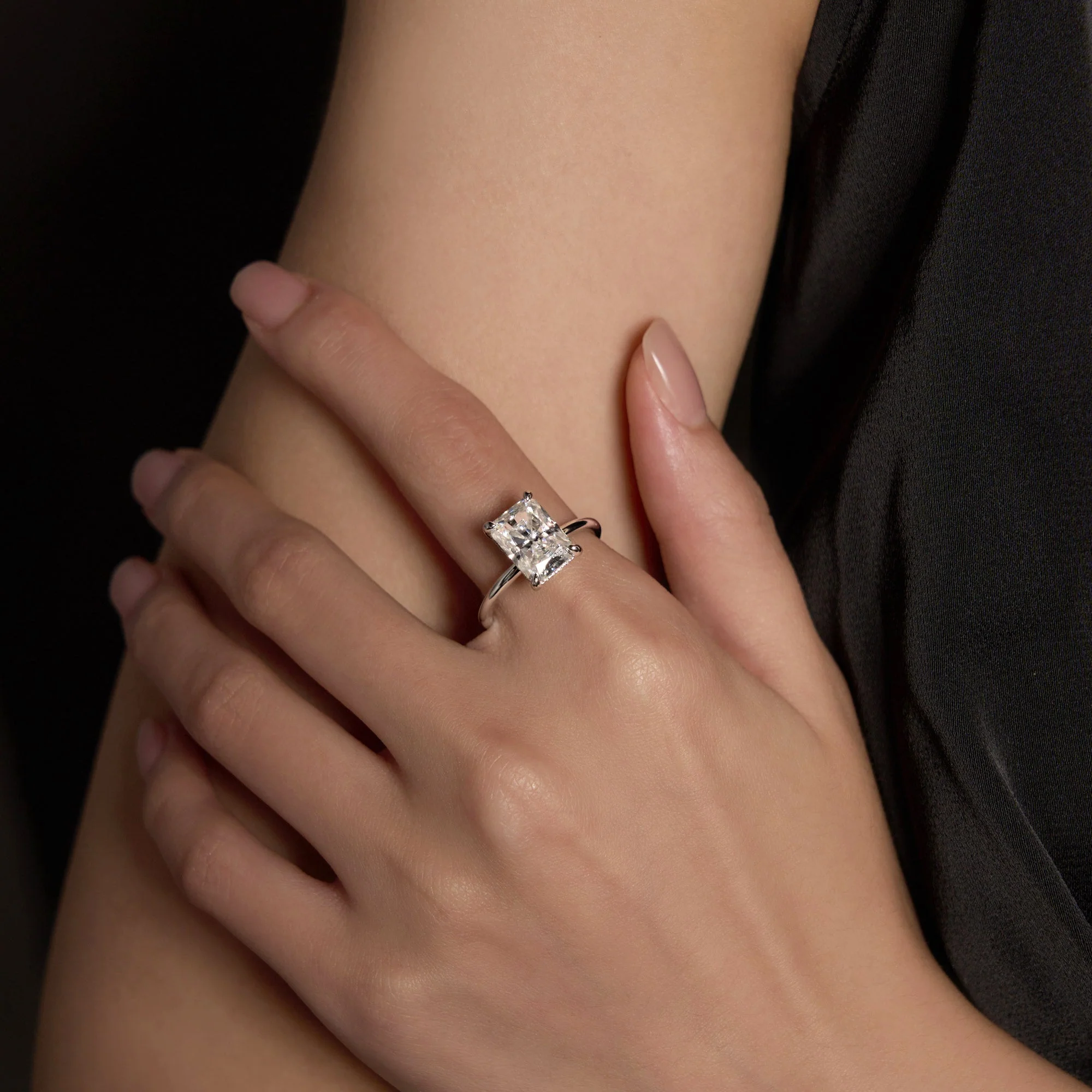 Radiant Solitaire Ring - Image 8