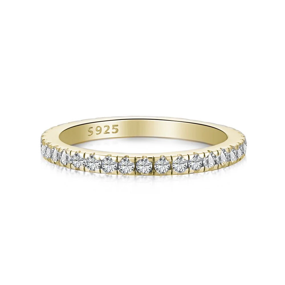18K Gold Jasmine Ring + Wedding Band Ring - Image 3