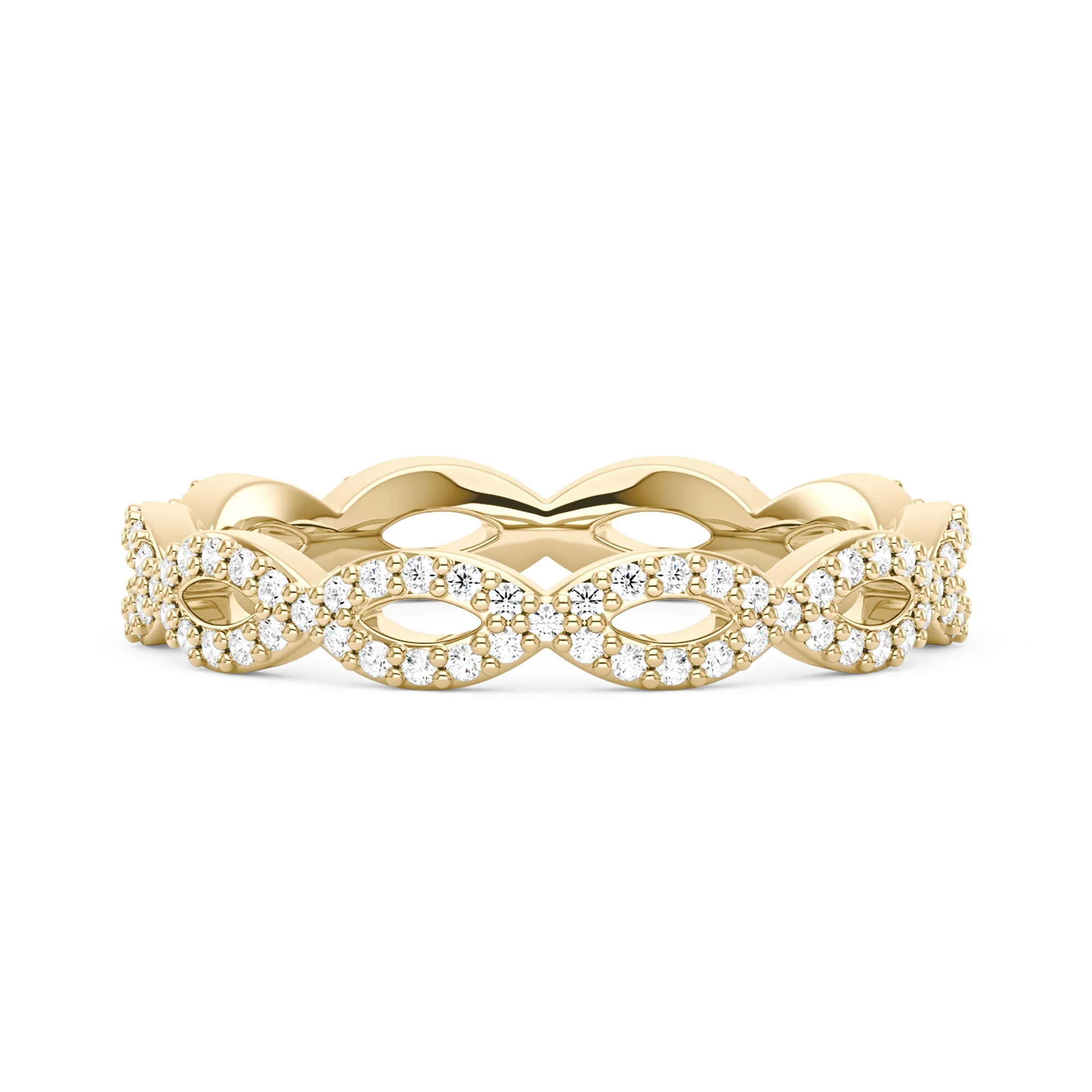 Art Deco Infinity Moissanite Pavé Eternity Band - Image 4