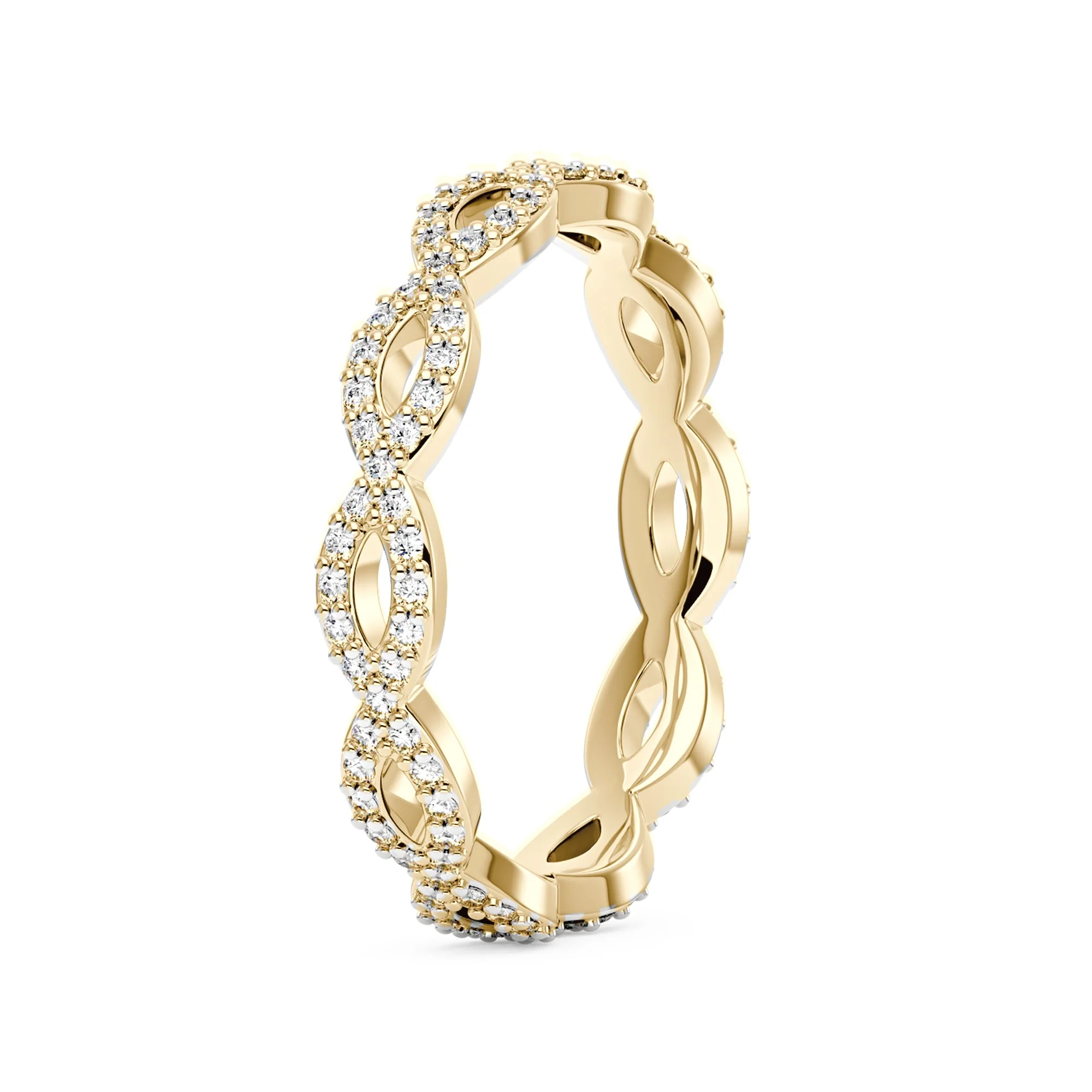 Art Deco Infinity Moissanite Pavé Eternity Band - Image 5