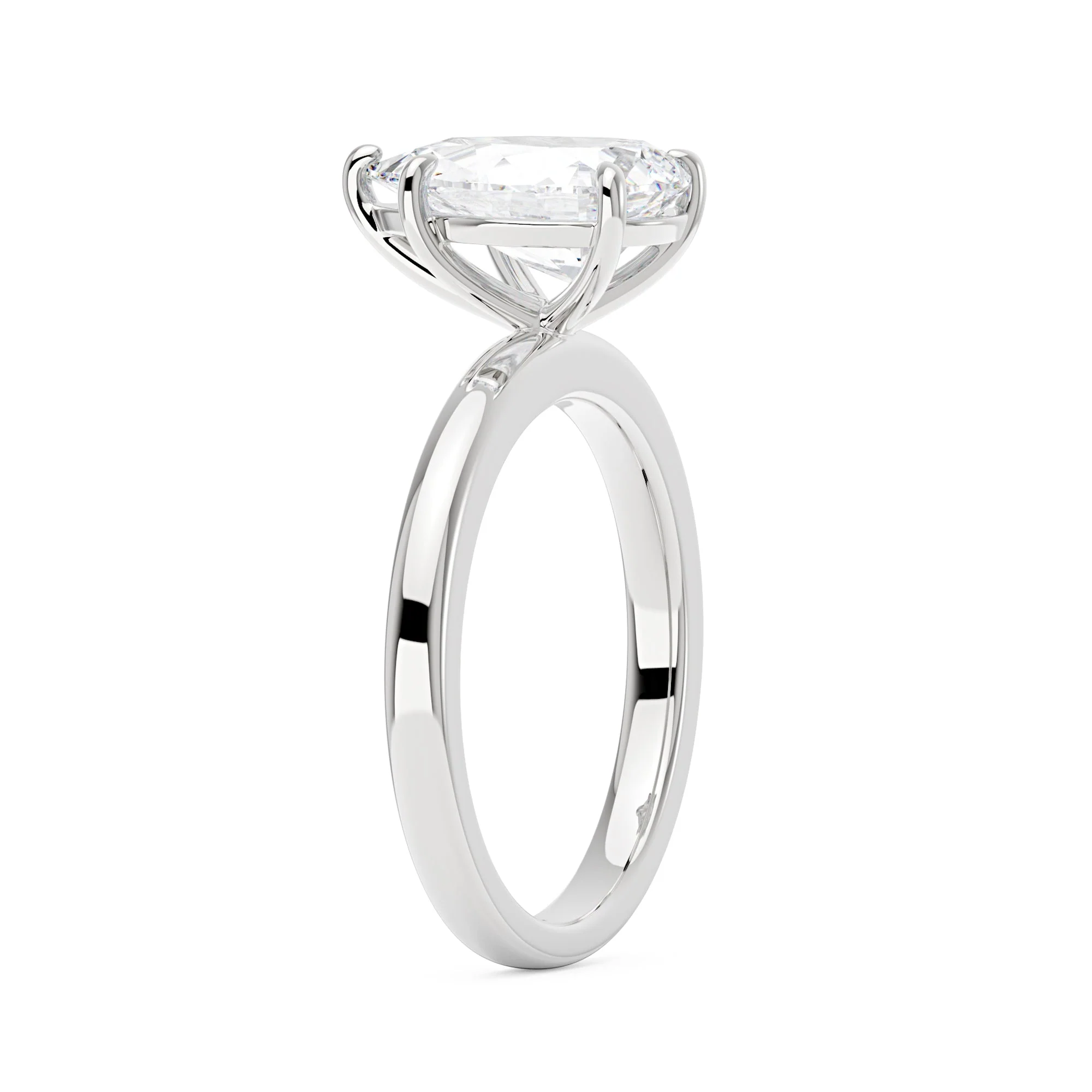 Pear-Shaped Moissanite Solitaire Engagement Ring - Image 5