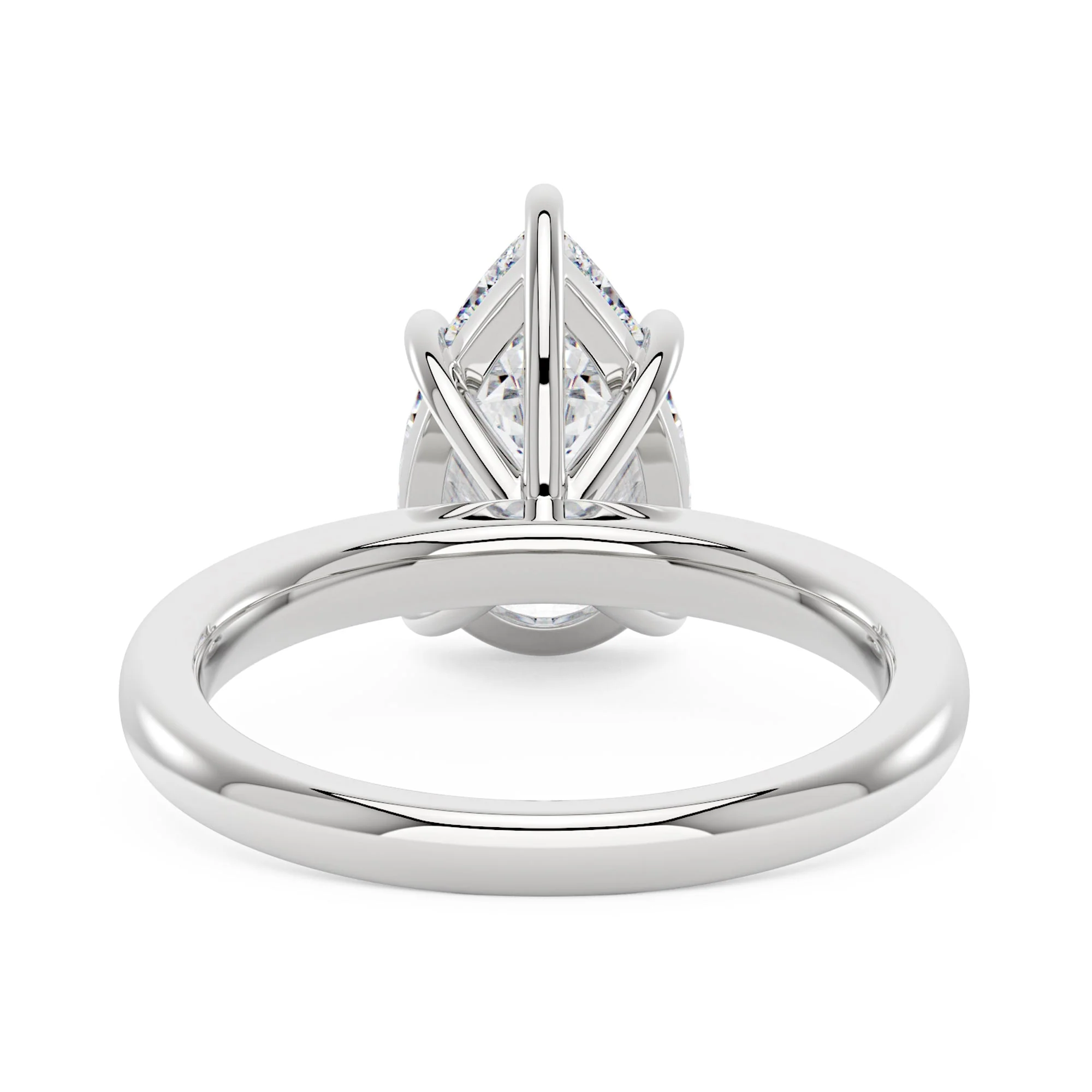 Pear-Shaped Moissanite Solitaire Engagement Ring - Image 6