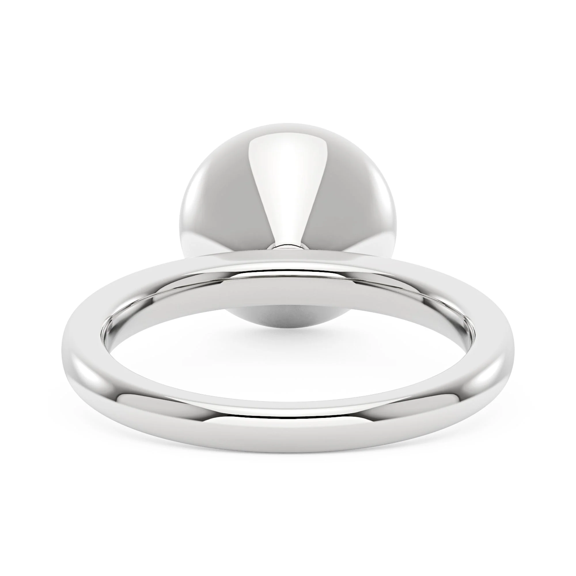 Moissanite Solitaire Round Bezel Ring - Image 3